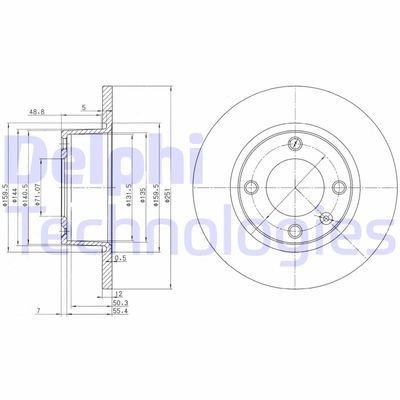 BG3367 DELPHI Тормозной диск