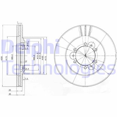 BG3378 DELPHI Тормозной диск