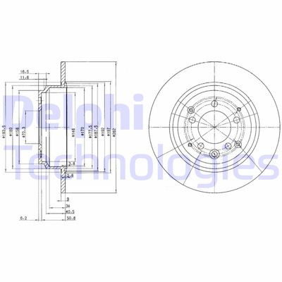 BG3390 DELPHI Тормозной диск