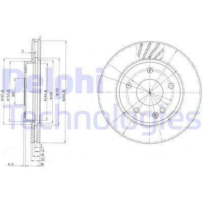 BG3395 DELPHI Тормозной диск