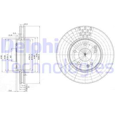 BG3396 DELPHI Тормозной диск