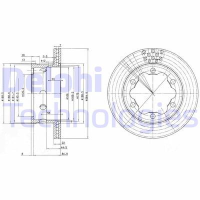 BG3399 DELPHI Тормозной диск