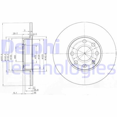 BG3402 DELPHI Тормозной диск