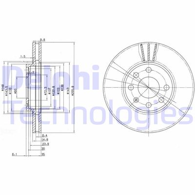 BG3404C DELPHI Тормозной диск