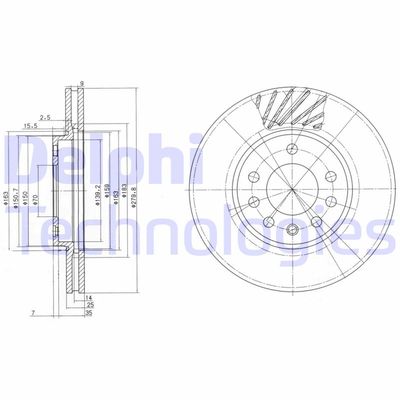 BG3405C DELPHI Тормозной диск