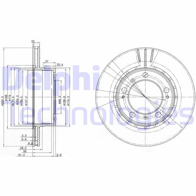 BG3410 DELPHI Тормозной диск