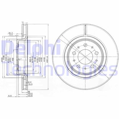 BG3418 DELPHI Тормозной диск