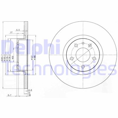 BG3420 DELPHI Тормозной диск