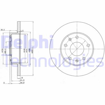 BG3426 DELPHI Тормозной диск