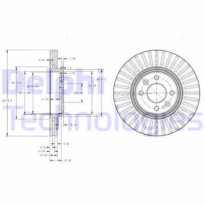 BG3430C DELPHI Тормозной диск