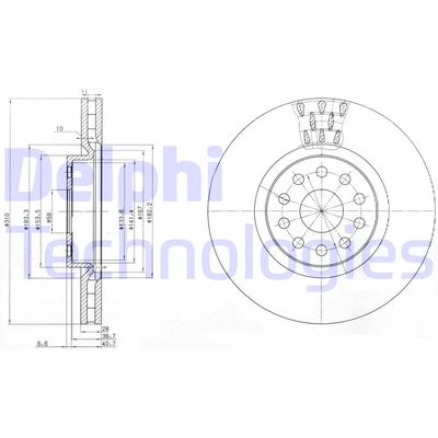 BG3497 DELPHI Тормозной диск