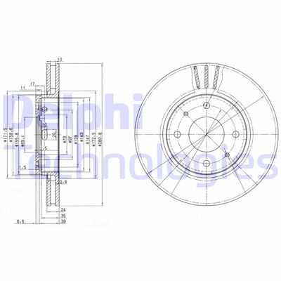 BG3501 DELPHI Тормозной диск