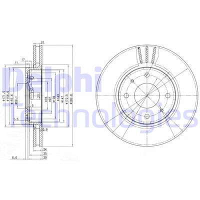 BG3501C DELPHI Тормозной диск