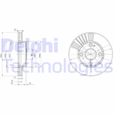 BG3508 DELPHI Тормозной диск