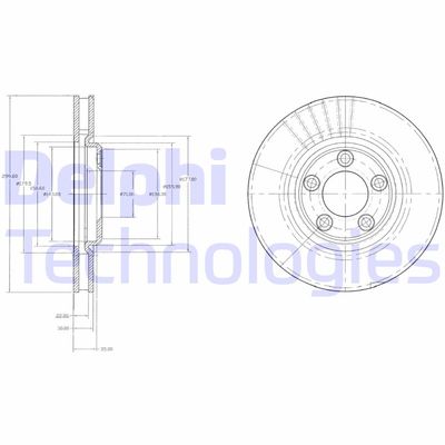 BG3511 DELPHI Тормозной диск