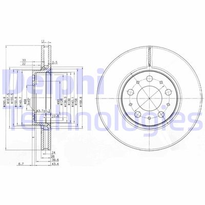 BG3513 DELPHI Тормозной диск