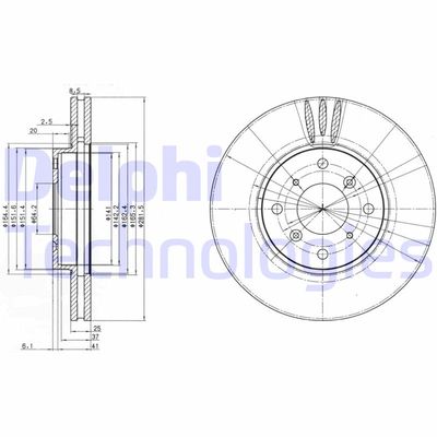 BG3516 DELPHI Тормозной диск