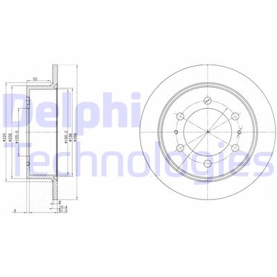 BG3522 DELPHI Тормозной диск