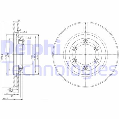 BG3523 DELPHI Тормозной диск