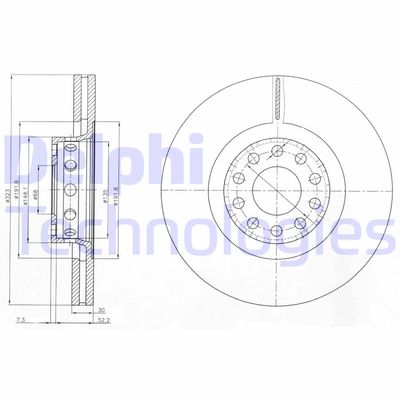 BG3524 DELPHI Тормозной диск