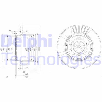 BG3527C DELPHI Тормозной диск