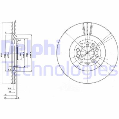 BG3528 DELPHI Тормозной диск