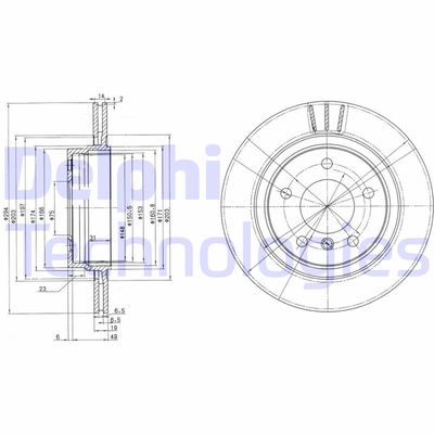 BG3530 DELPHI Тормозной диск