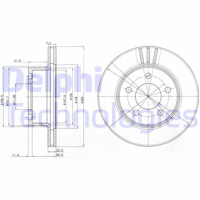 BG3532 DELPHI Тормозной диск