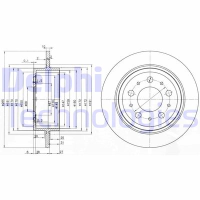 BG3543 DELPHI Тормозной диск