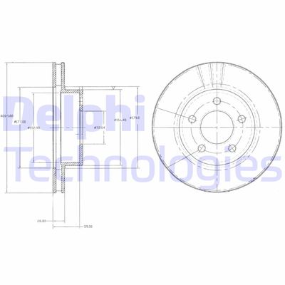 BG3546 DELPHI Тормозной диск