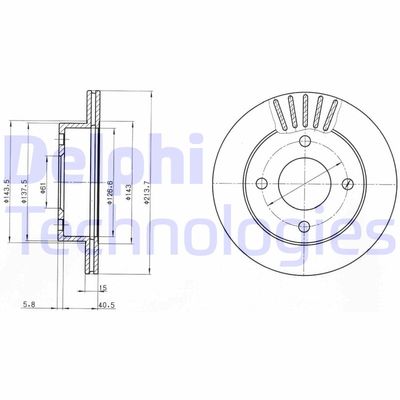 BG3548 DELPHI Тормозной диск