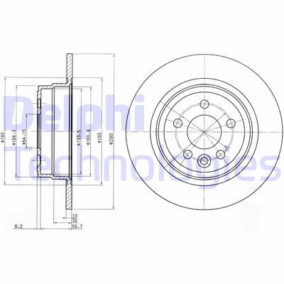 BG3550 DELPHI Тормозной диск