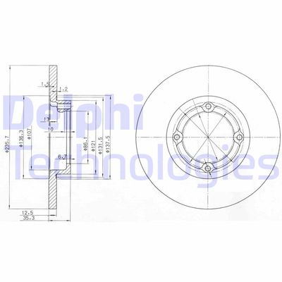 BG3551 DELPHI Тормозной диск