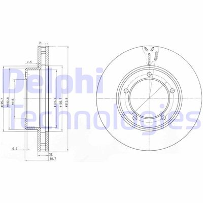 BG3558 DELPHI Тормозной диск