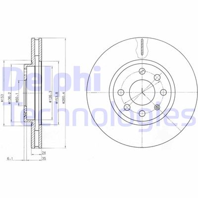 BG3569 DELPHI Тормозной диск