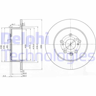 BG3583 DELPHI Тормозной диск