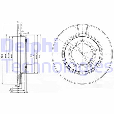 BG3587 DELPHI Тормозной диск