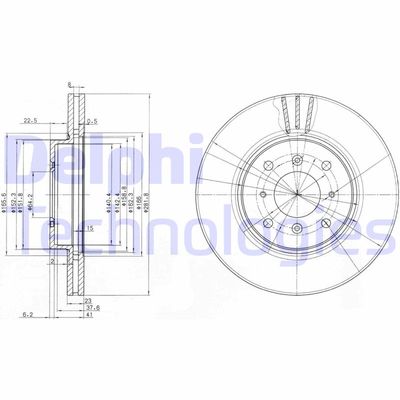 BG3589 DELPHI Тормозной диск