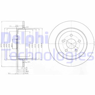 BG3593 DELPHI Тормозной диск