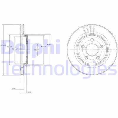 BG3594 DELPHI Тормозной диск