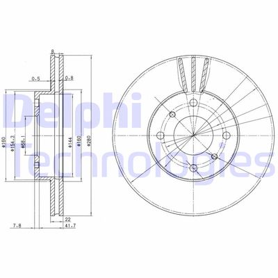 BG3596C DELPHI Тормозной диск