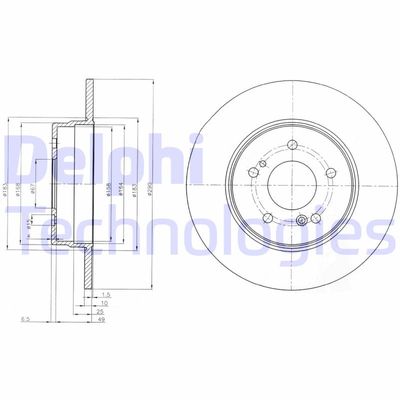 BG3601 DELPHI Тормозной диск