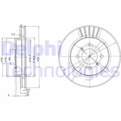 BG3612 DELPHI Тормозной диск