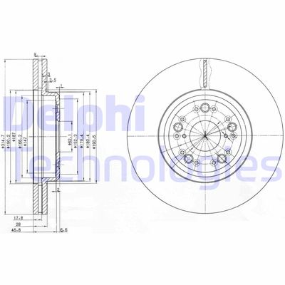 BG3616 DELPHI Тормозной диск