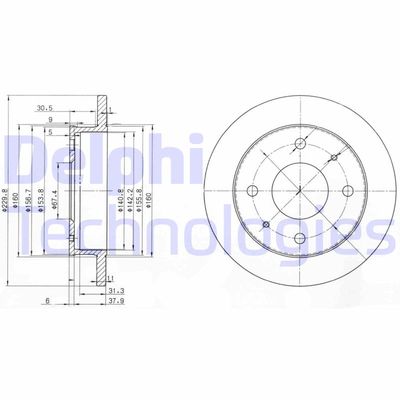 BG3618 DELPHI Тормозной диск