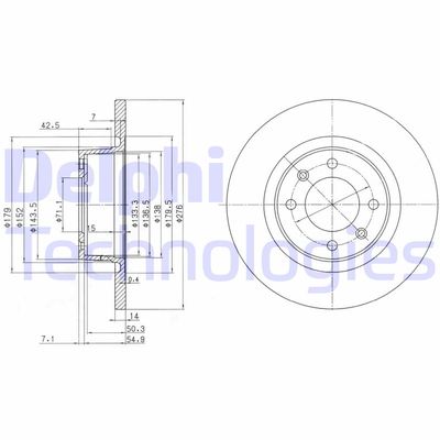 BG3621C DELPHI Тормозной диск