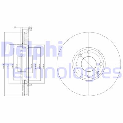 BG3622C DELPHI Тормозной диск