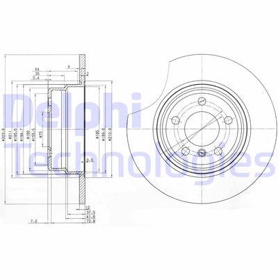 BG3629 DELPHI Тормозной диск