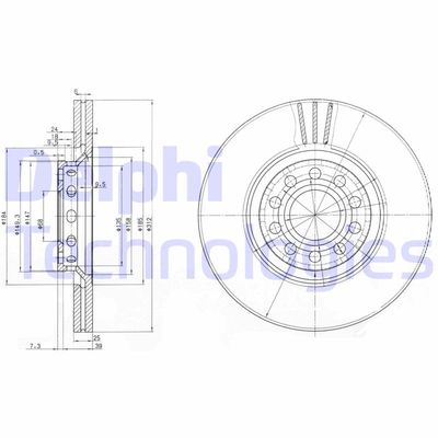 BG3657C DELPHI Тормозной диск