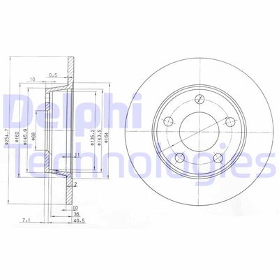 BG3671 DELPHI Тормозной диск